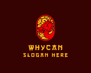 Mythical Oriental Dragon Logo