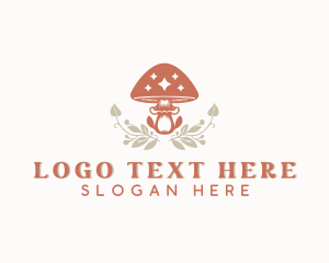 Stars - Mushroom Garden Plant logo design