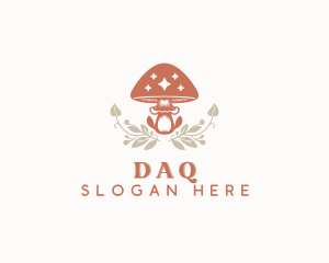 Mushroom Garden Plant Logo