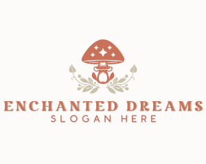 Fairytale - Mushroom Garden Plant logo design