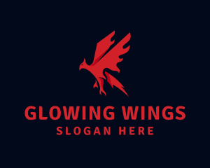 Flying Phoenix Wings logo design