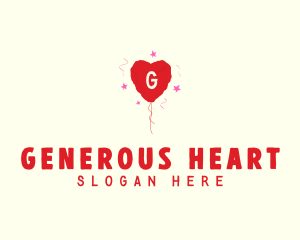 Valentine Heart Balloon logo design