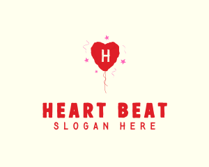 Valentine Heart Balloon logo design