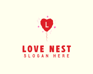 Valentine Heart Balloon logo design