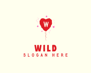 Event - Valentine Heart Balloon logo design