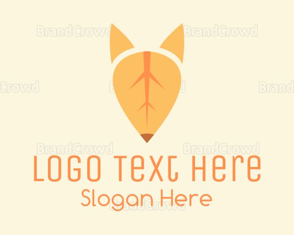 Orange Fox Leaf Logo