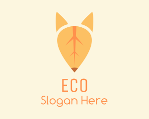 Orange Fox Leaf  Logo