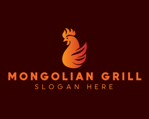 Flame Chicken Grill logo design