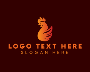Rooster - Flame Chicken Grill logo design