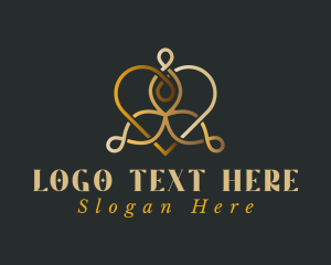 Elegant - Luxury Heart Leaf logo design