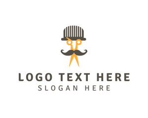 Hygiene - Men Barber Scissors logo design
