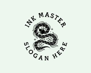 Boho Tattoo Snake logo design