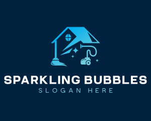 Sparkling - Vacuum Cleaning Sparkling House logo design