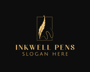 Pen - Feather Pen Writer logo design