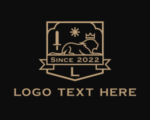 Regal - Lion Regal Crest Lettermark logo design