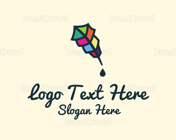 Colorful Quill Pen Logo