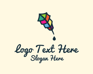 Writing - Colorful Quill Pen logo design