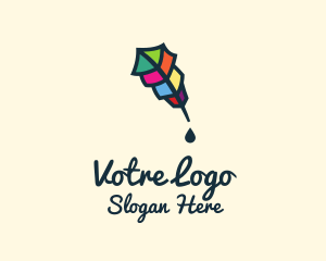 Colorful Quill Pen logo design