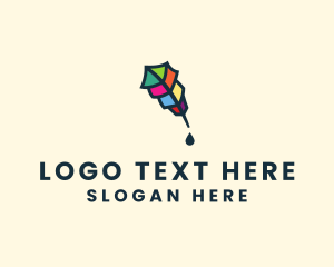 Pen - Colorful Quill Pen logo design