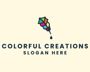 Colorful Quill Pen logo design