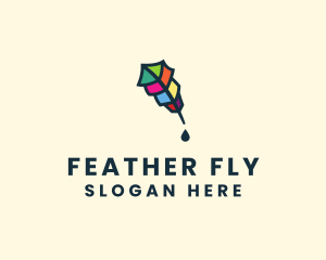 Colorful Quill Pen logo design