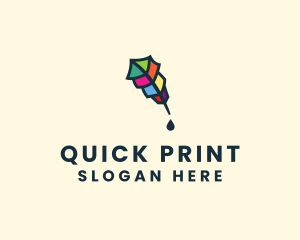 Colorful Quill Pen logo design