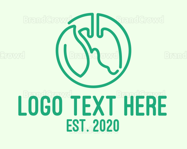 Green Herbal Lung Medicine Logo