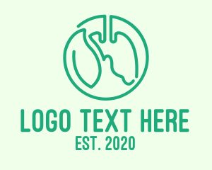 Plant - Green Herbal Lung Medicine logo design