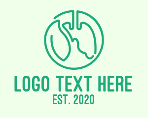 Respiratory - Green Herbal Lung Medicine logo design