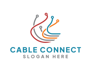 Cable - Multicolor Cable Wires logo design