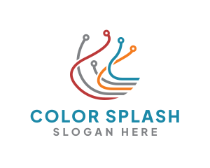 Multicolor Cable Wires logo design