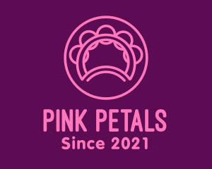 Pink Tambourine Outline logo design