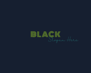 Line Neon Retro Wordmark Logo