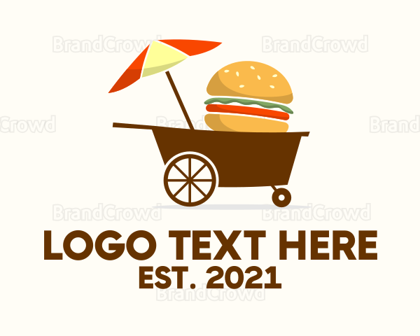 Hamburger Food Cart Logo