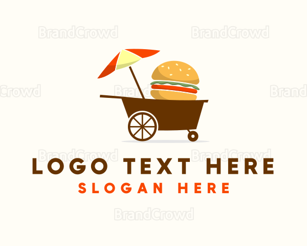 Hamburger Food Cart Logo