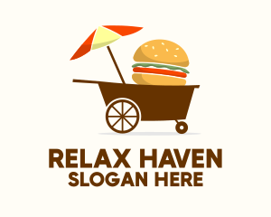 Hamburger Food Cart  Logo