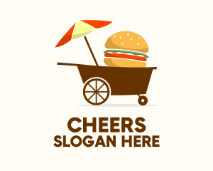 Hamburger Food Cart  Logo