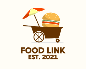 Hamburger Food Cart  logo design