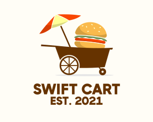 Hamburger Food Cart  logo design