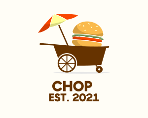 Hamburger Food Cart  logo design