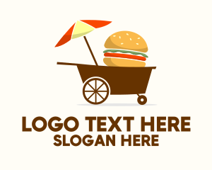 Hamburger Food Cart  Logo