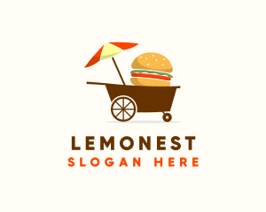 Hamburger Food Cart  Logo