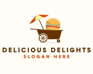 Hamburger Food Cart  logo design