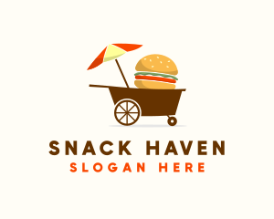 Hamburger Food Cart  logo design