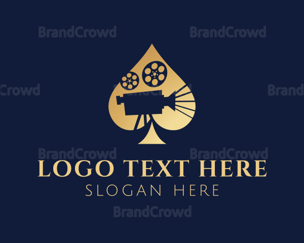 Gold Film Camera Spade Logo