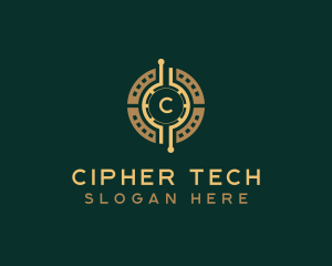 Cryptography - Digital Coin Currency logo design