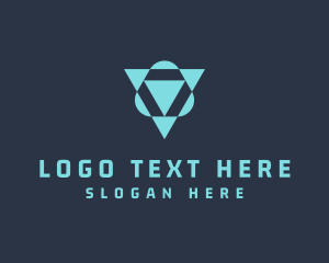 Real Estate - Modern Tech Triangle logo design