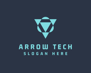 Modern Tech Triangle logo design