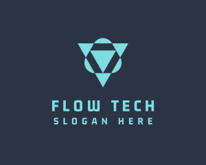 Modern Tech Triangle logo design