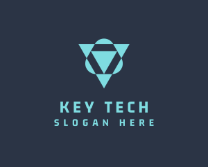 Modern Tech Triangle logo design